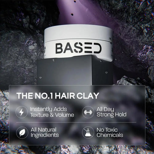 Based Bodyworks Sea Salt Hair Clay High Hold & Low Shine Matte Finish Hair Styling Wax Simple Long-Lasting Natural Men Women