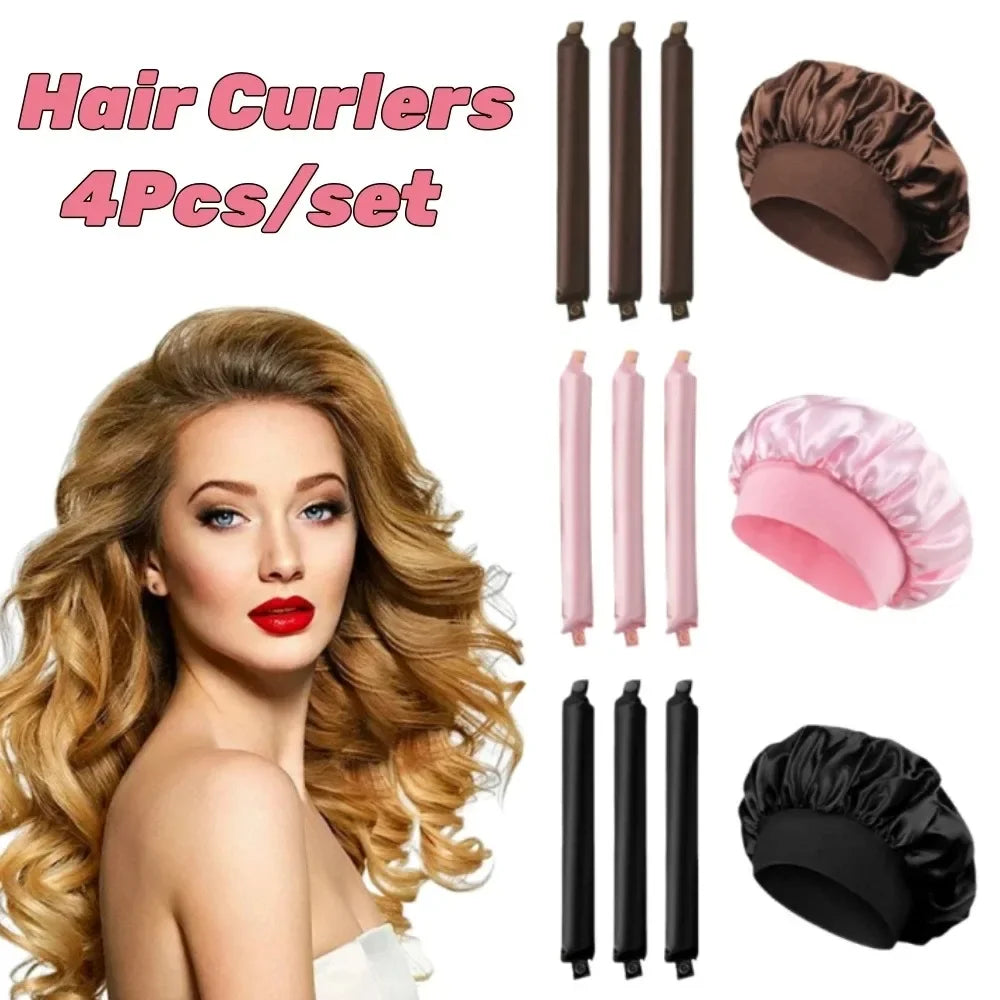 Heatless Curling Rod Headband No Heat Hair Rollers Sleeping Soft Flex Rod for Overnight Curls All Hair Types Styling Tools
