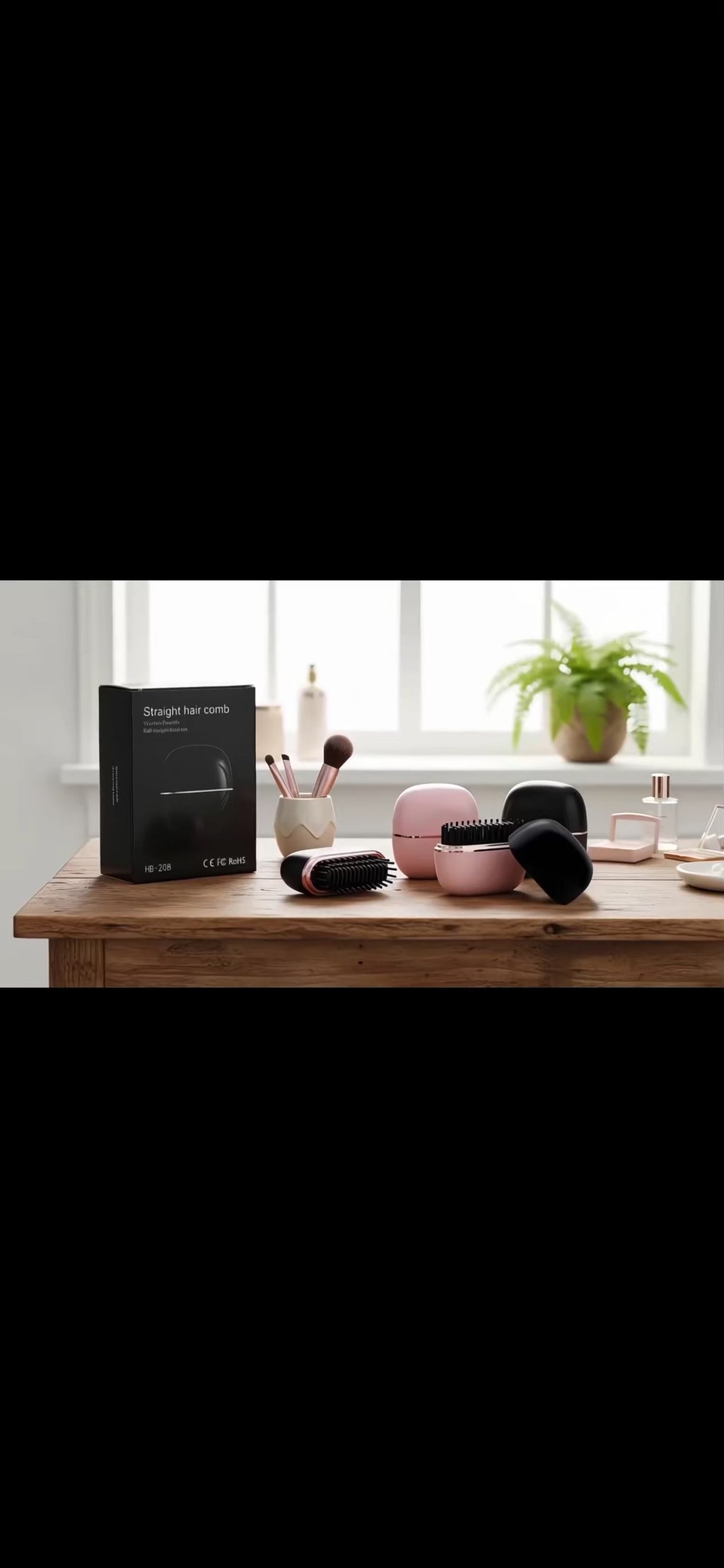 2026 New Mini Straightener Rechargeable Portable Hair Straightener Brush Anti-Scald Shell Cordless USB Charging Straighteners